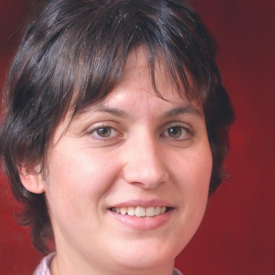 Retrato profesional de instructora especialista en planificación financiera